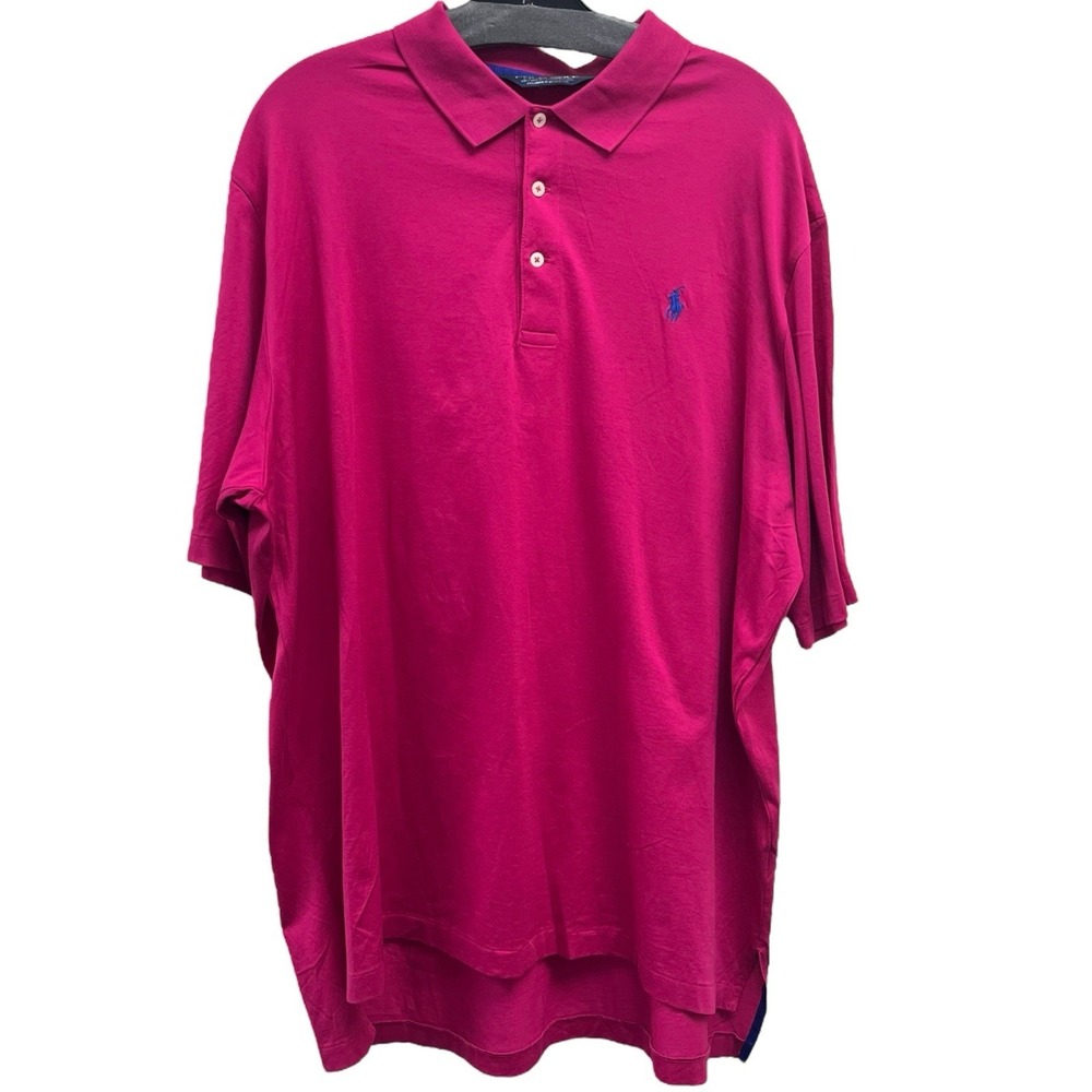 Polo Ralph Lauren Men's Size XL Magenta Pink Short Sleeve 100% Cotton Golf Shirt